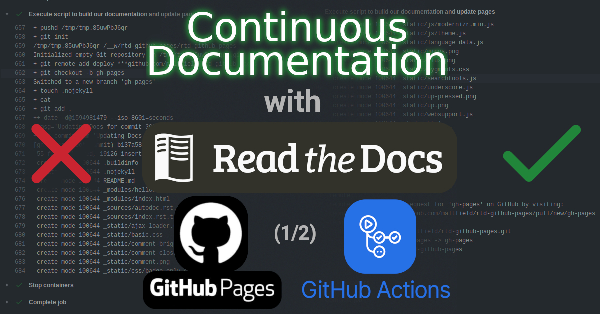 Continuous Documentation with Read the Docs on GitHub Pages using GitHub Actions