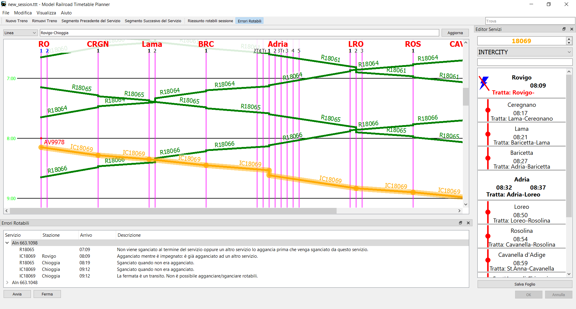 Screenshot di ModelRailroadTimetablePlanner