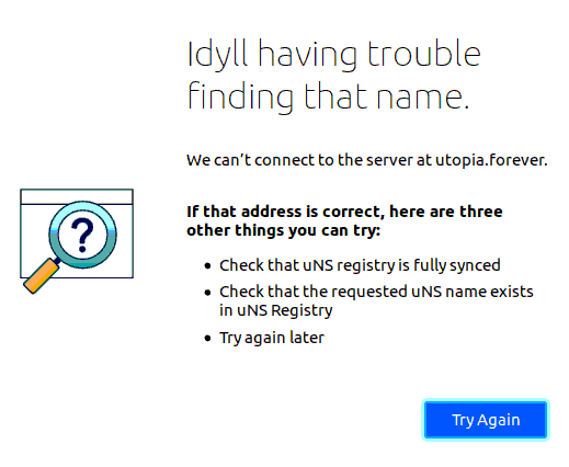 Idyll Browser timeout error