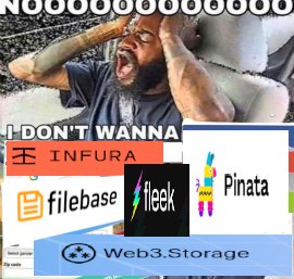 deep-fried meme of man screaming surrounded by various web3 company logos