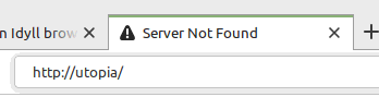 http://utopia: Server Not Found