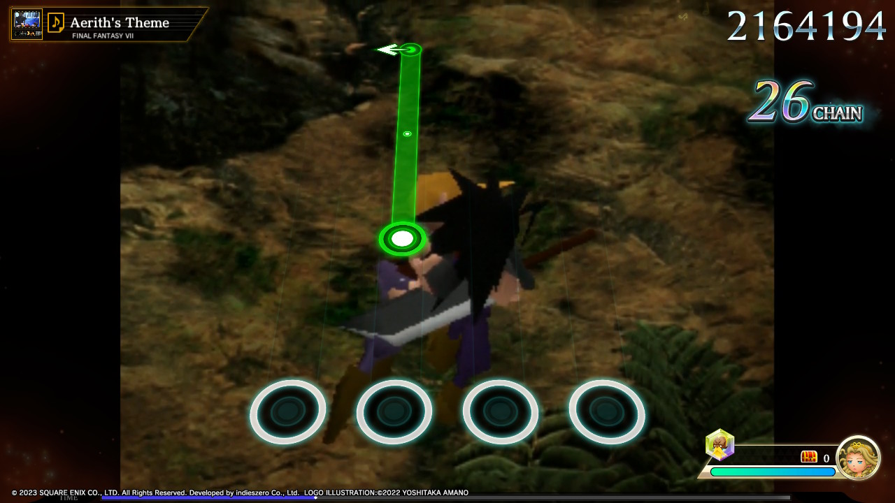 Zack dying during the Event stage for FINAL FANTASY VII